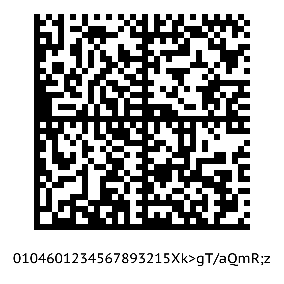 Этикетка «Только код, 25×25», 25×25 мм